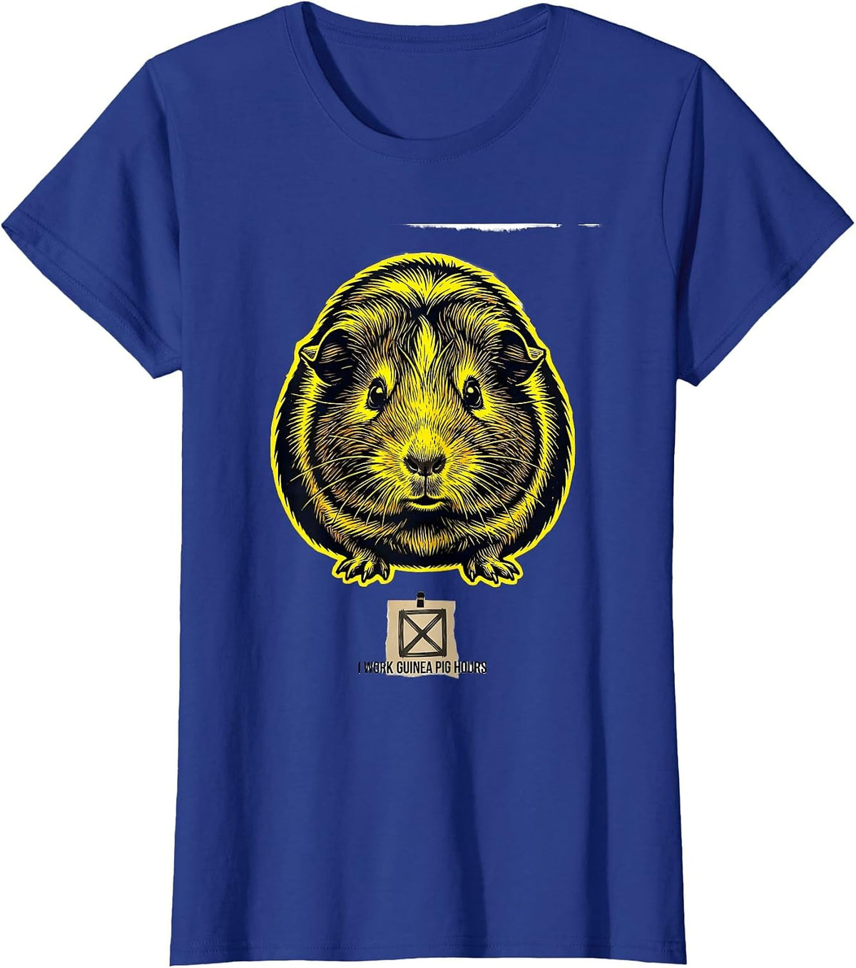 Women's I Work Guinea Pig Hours Funny Guinea Pig Lover Gift T-Shirt - Royal Blue