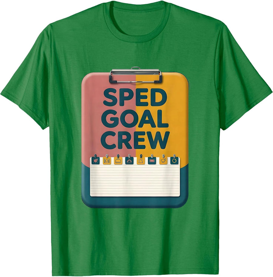 Men's SPED Goal Crew Special Education Teacher Aide Squad Pride T-Shirt - Kelly Green