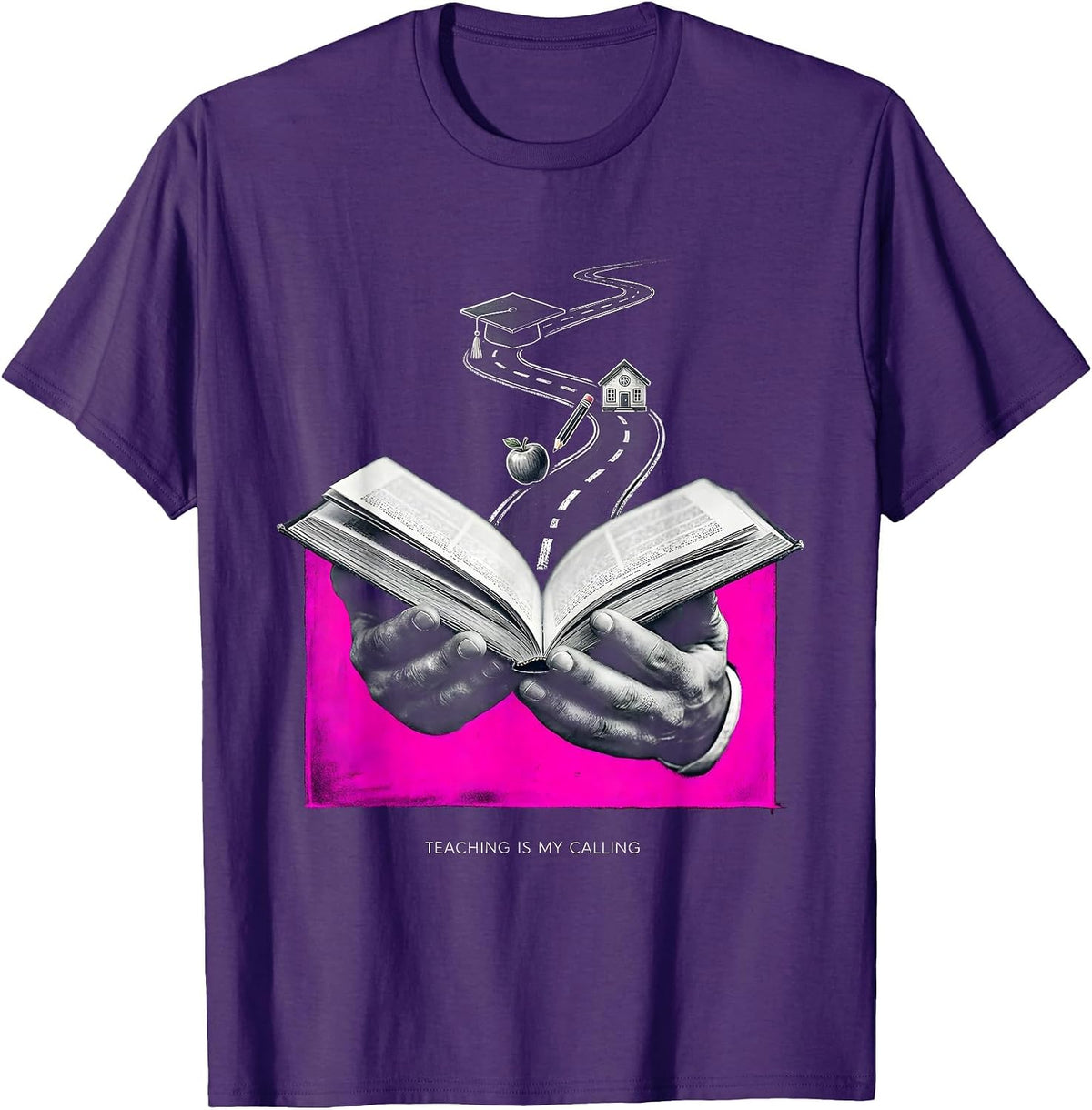 Teaching Passion Labor Day Education Journey Design T-Shirt - Purple