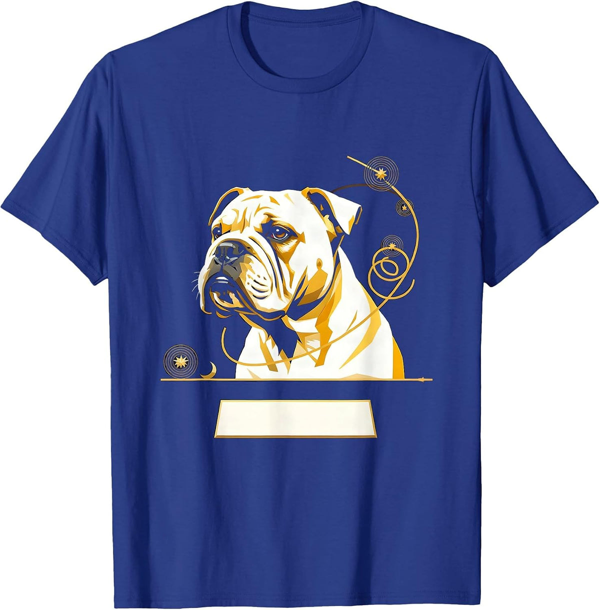 Men's Bull Terrier Van Gogh Style Starry Night Art T-Shirt - Royal Blue