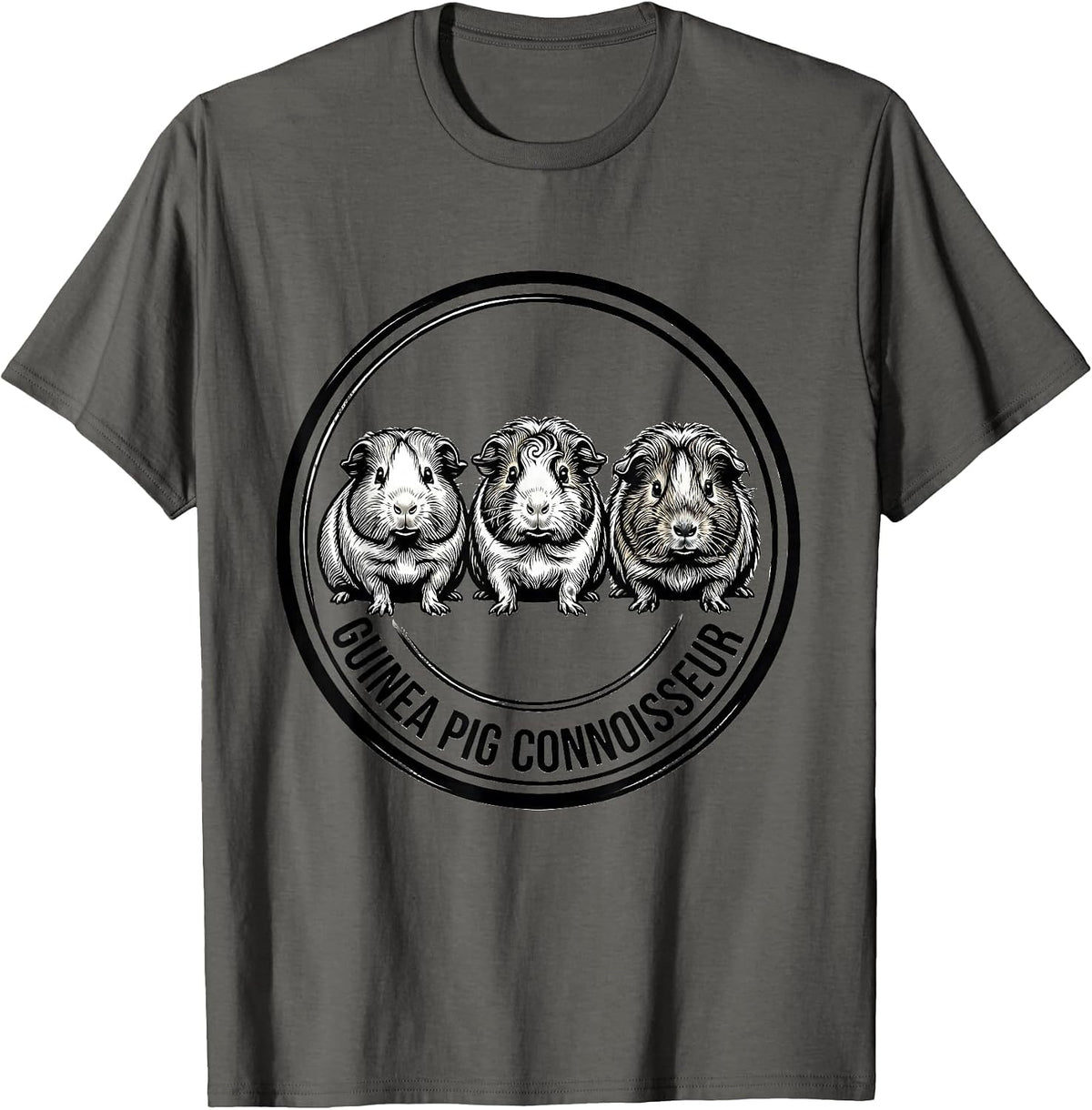 Men's Guinea Pig Connoisseur Funny Cavy Lover Pet Owner T-Shirt - Asphalt Grey