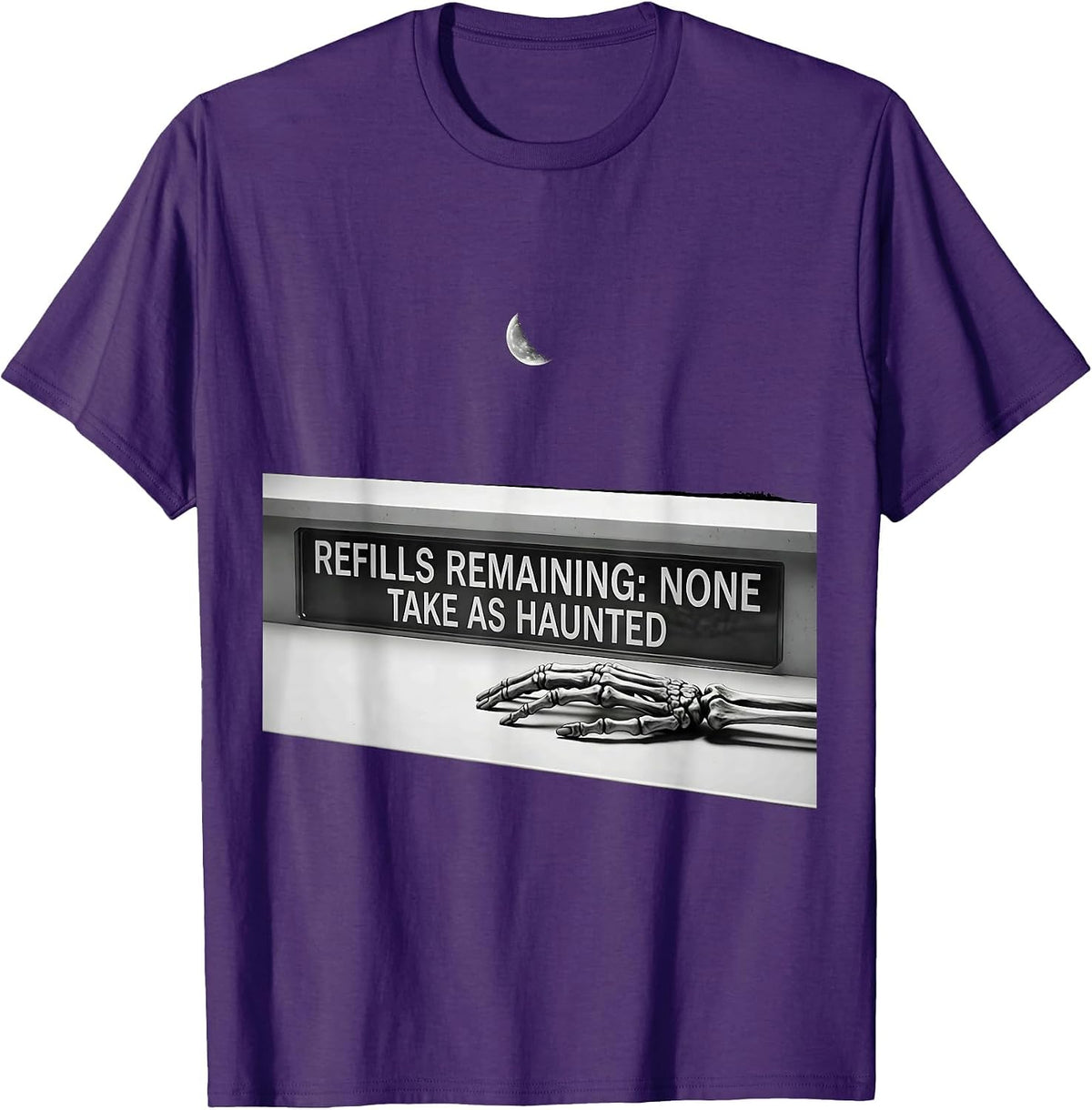 Men's Refills Remaining: None. Take As Haunted Funny T-Shirt - Purple