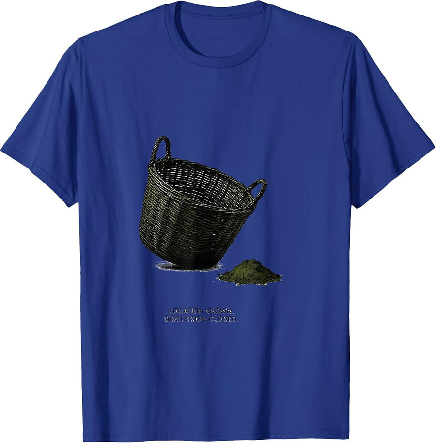 Location Known Discussion Closed Funny Mushroom Foraging T-Shirt - Royal Blue