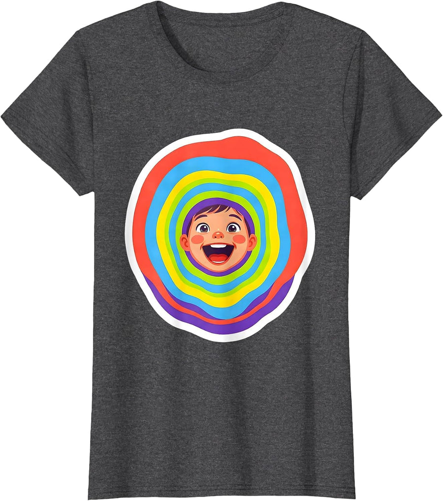 Women's SLP Speech Therapist Colorful Sound Waves Design T-Shirt - Dark Heather Grey