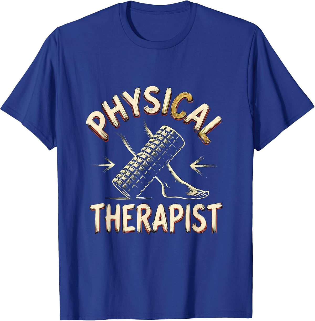 Physical Therapist Retro Sign Painter Showcard OT PT Pride T-Shirt - Royal Blue