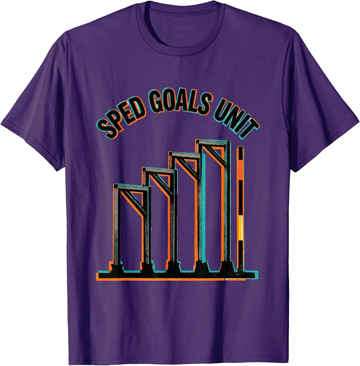 SPED Goals Unit Risograph Special Education Teacher Squad T-Shirt - Purple