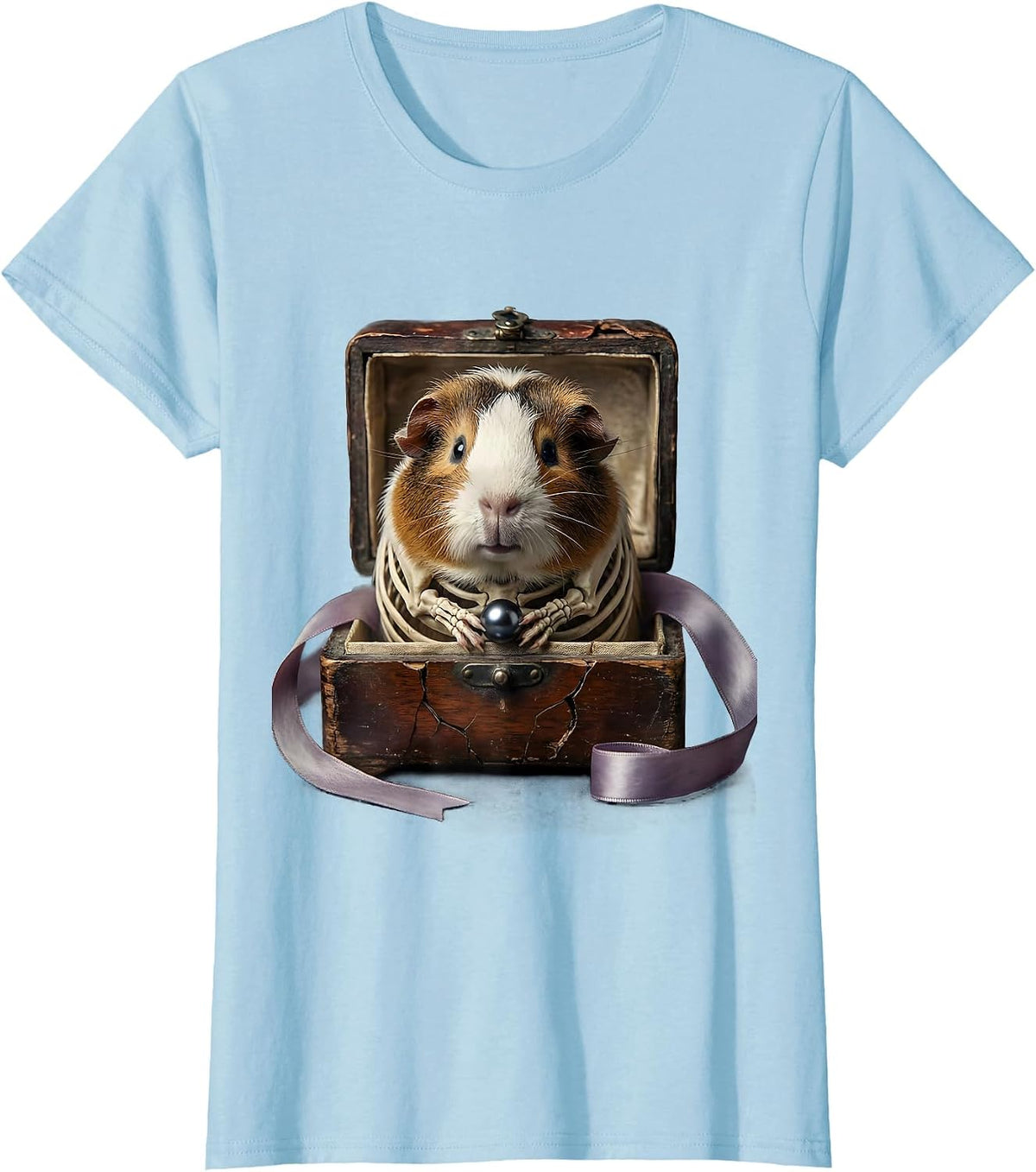 Guinea Pig Pastel Goth Kawaii Creepy Cute Halloween T-Shirt - Baby Blue