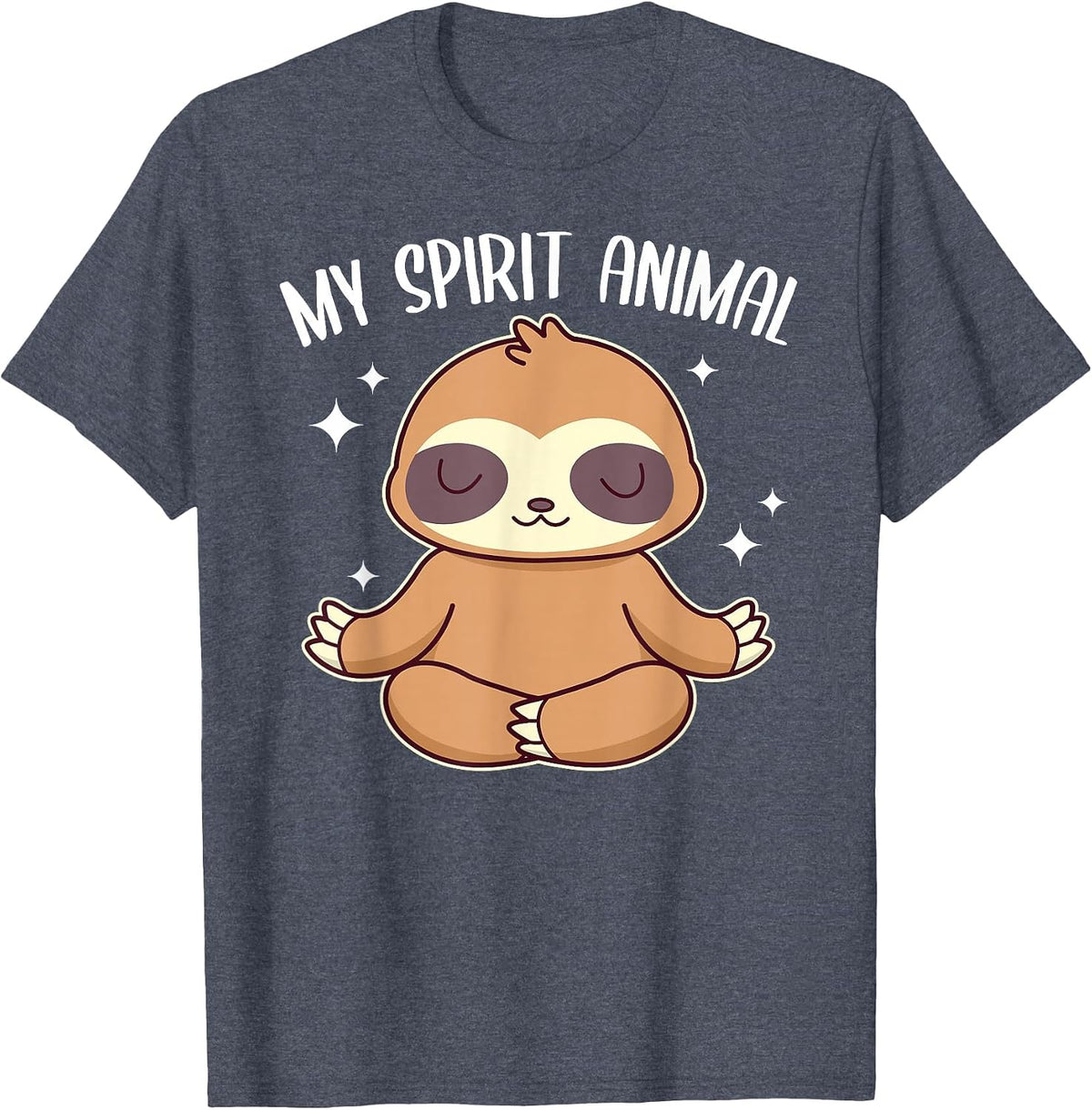 Sloth is My Spirit Animal Lazy Sloth T-Shirt - Heather Blue