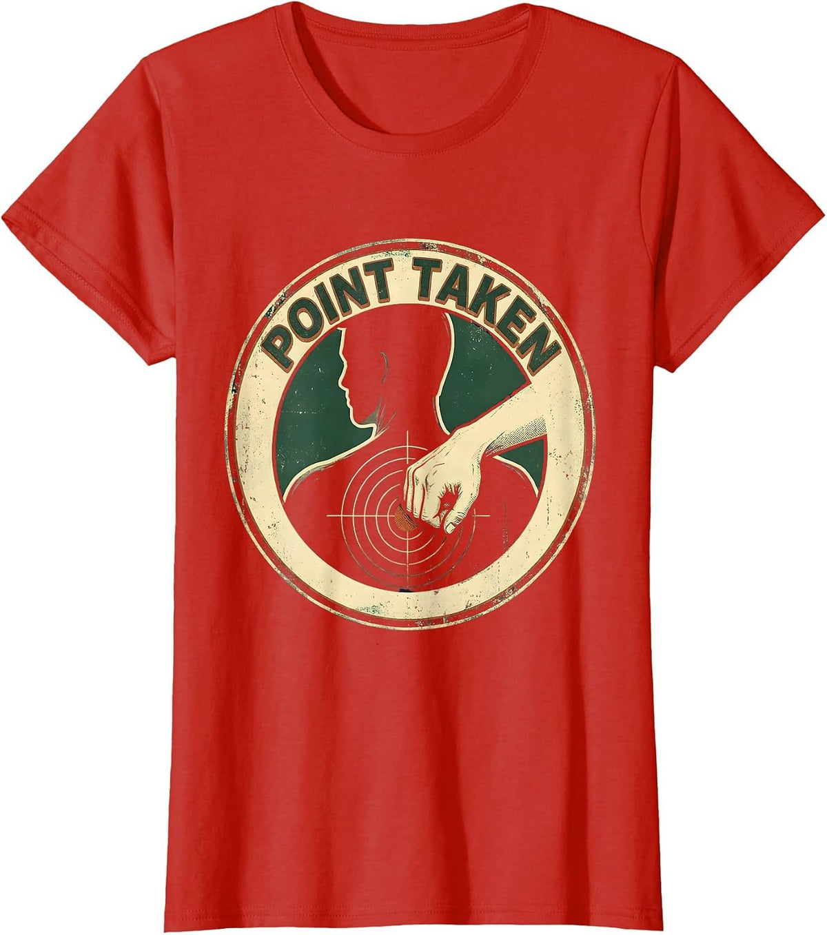 Point Taken Vintage Massage Therapist Chiropractor T-Shirt - Red