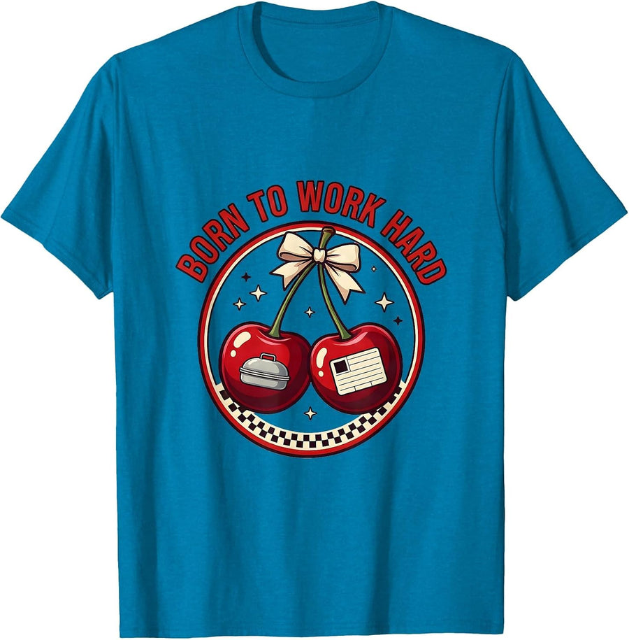 Punching In Since Day One Labor Day Design T-Shirt - Sapphire Blue