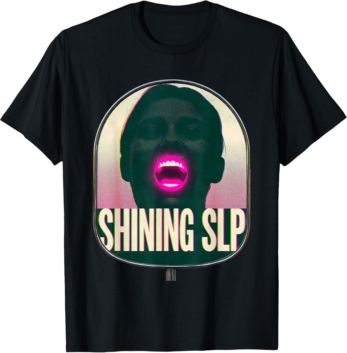 Men's Shining SLP Retro Speech Language Pathologist Therapist T-Shirt - Black