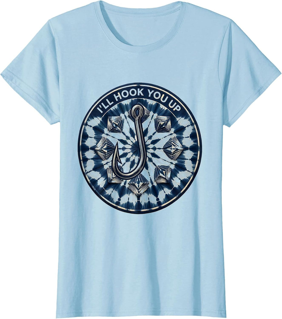 I Cant But I Know A Guy Hook You Up Design T-Shirt - Baby Blue
