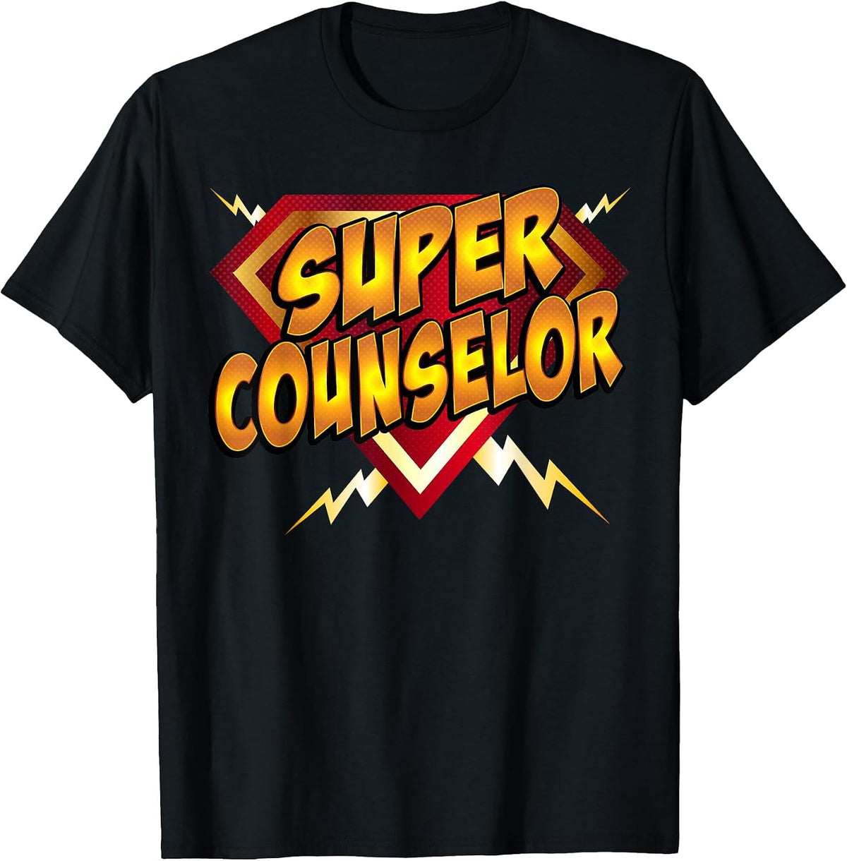 Super Counselor Back to School Educational Superhero T-Shirt - Black