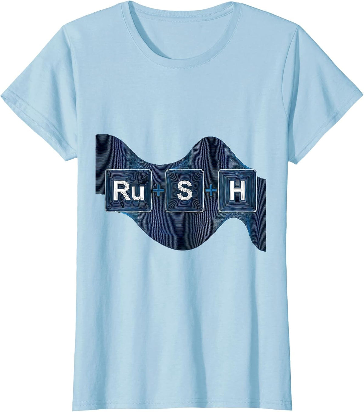 Ru-S-H Funny Chemistry Science Humor T-Shirt - Baby Blue