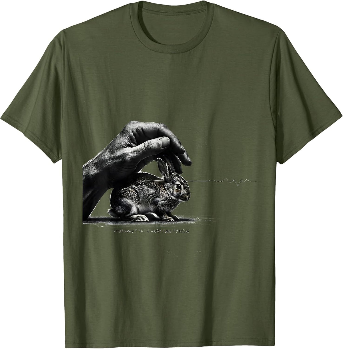 Men's I Find What The Chart Can't Show Funny Veterinarian Vet Tech T-Shirt - Olive Green