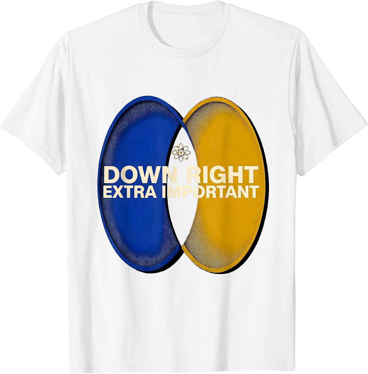 Men's Down Right Extra Important Midcentury Modern Down Syndrome T-Shirt - White