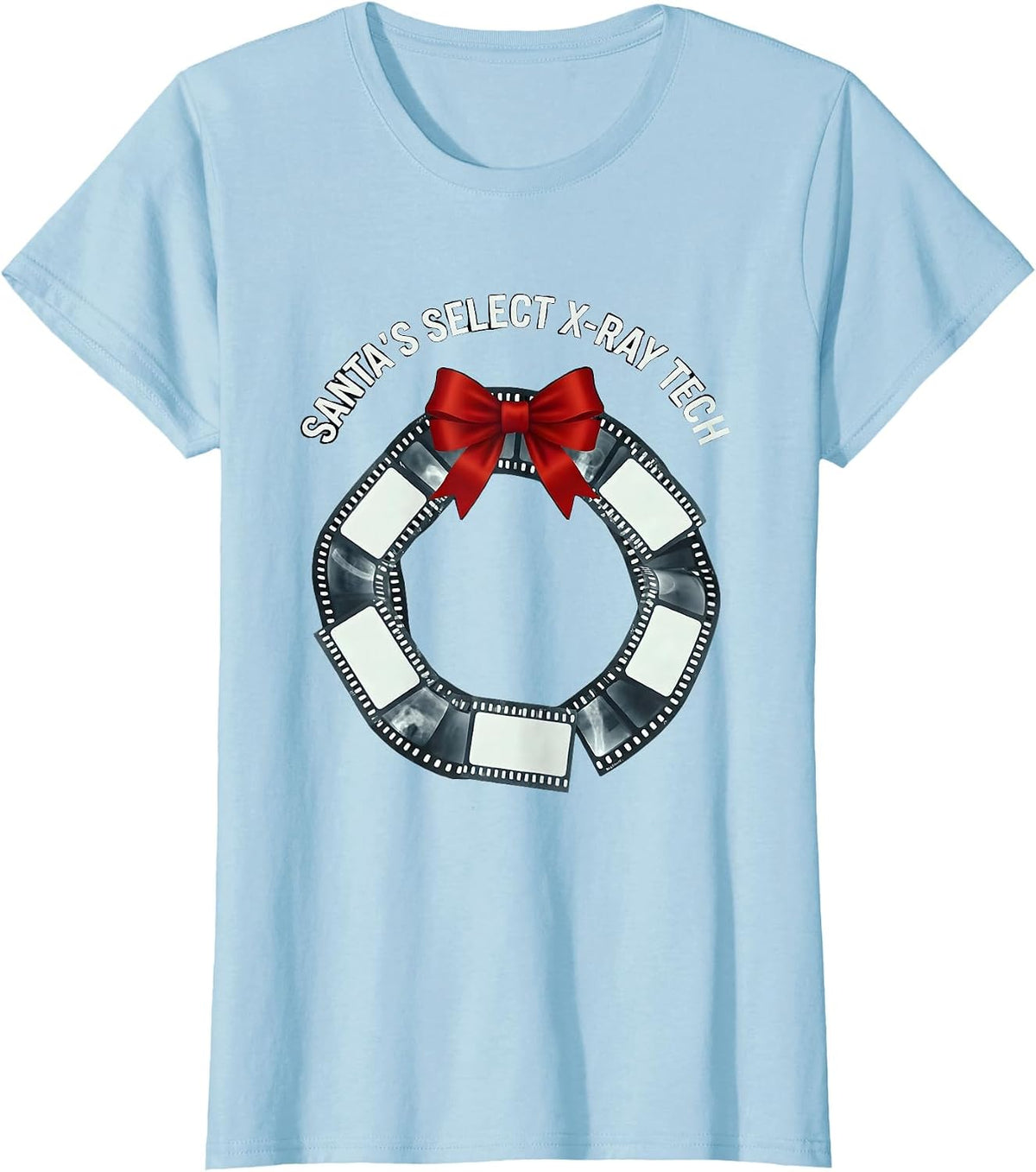 Women's Santa's Select X-Ray Tech Radiology Tech Christmas Humor T-Shirt - Baby Blue