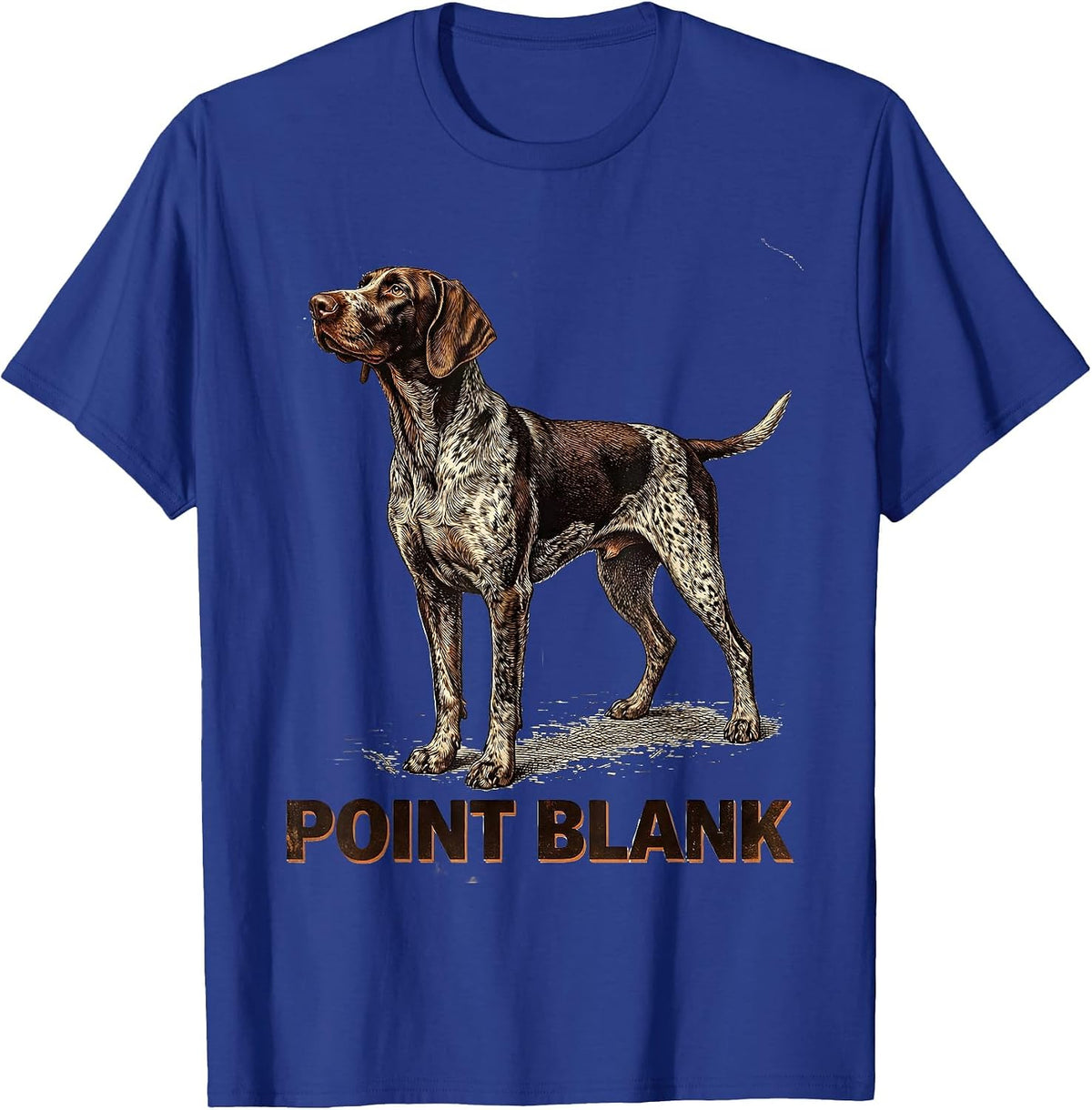 Men's Point Blank Vintage German Shorthaired Pointer Dog Lover T-Shirt - Royal Blue