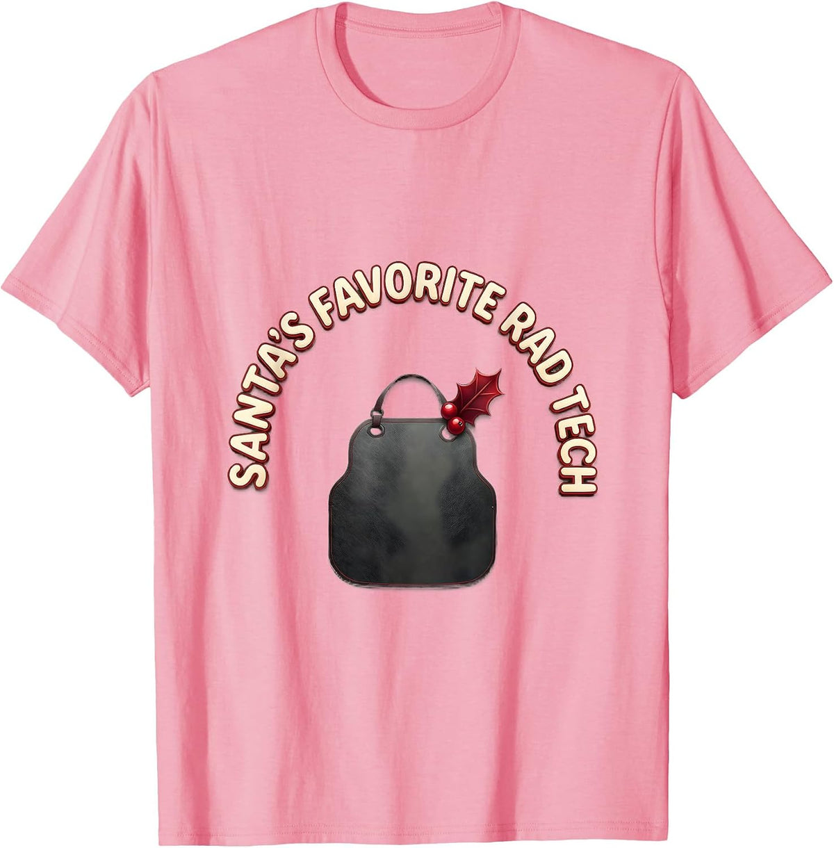 Men's Santa's Favorite Rad Tech Funny Radiology Tech Christmas T-Shirt - Pink