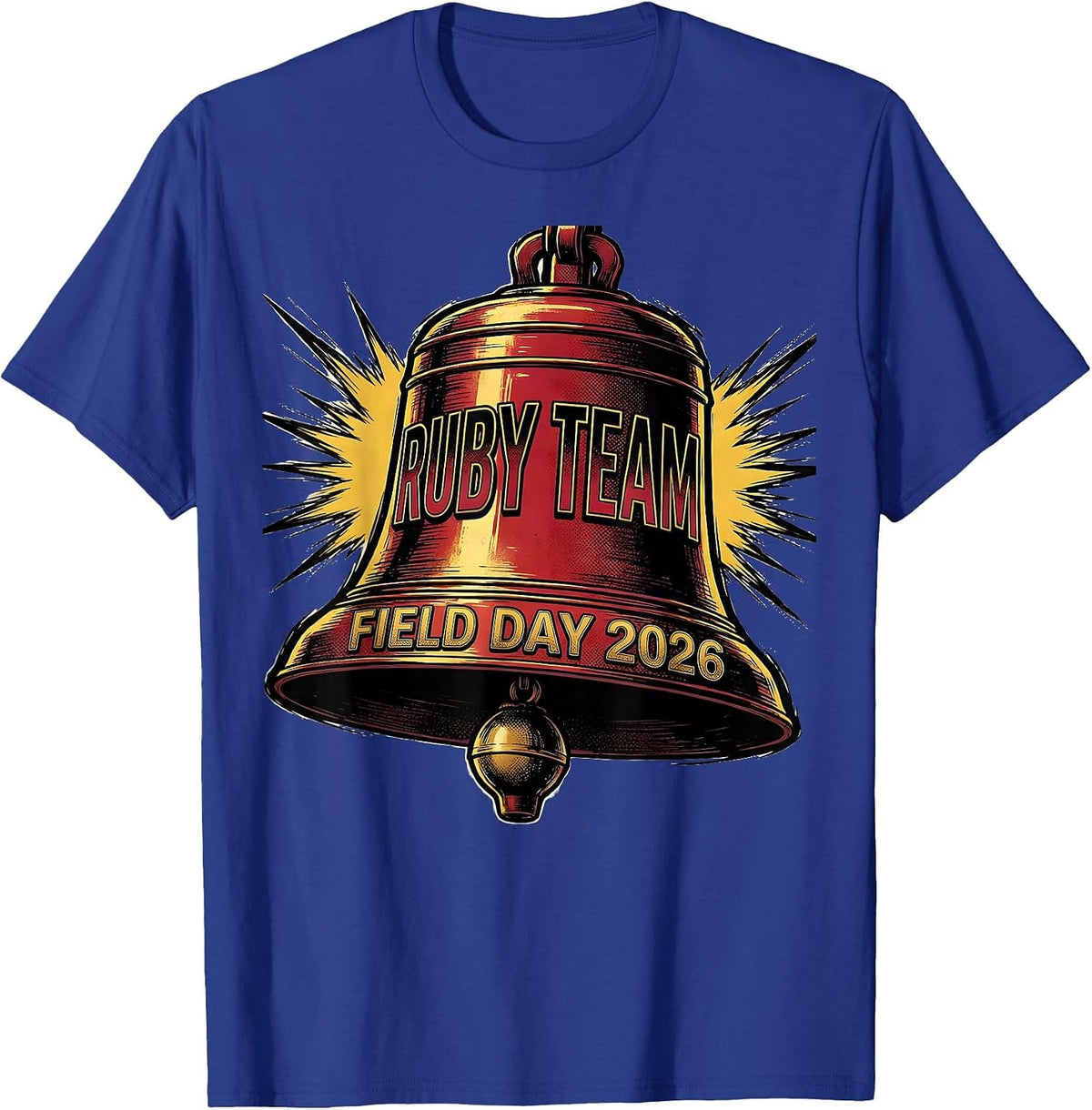 Men's Ruby Team Field Day 2026 Comic Book Teacher Kids T-Shirt - Royal Blue