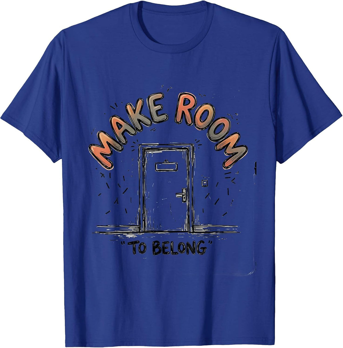 Men's Make Room To Belong Special Education Teacher Autism T-Shirt - Royal Blue
