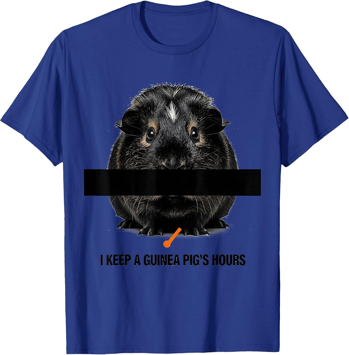 Men's I Keep A Guinea Pig's Hours Funny Cavy Lover Pet Owner T-Shirt - Royal Blue