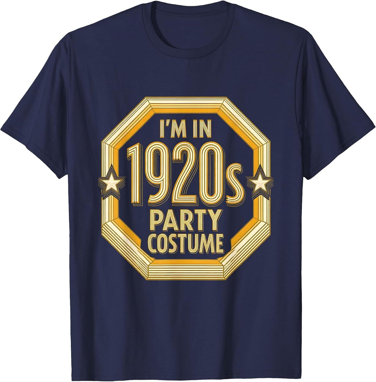 I'm In 1920s Party Costume Vintage Roaring Twenties New T-Shirt - Navy Blue