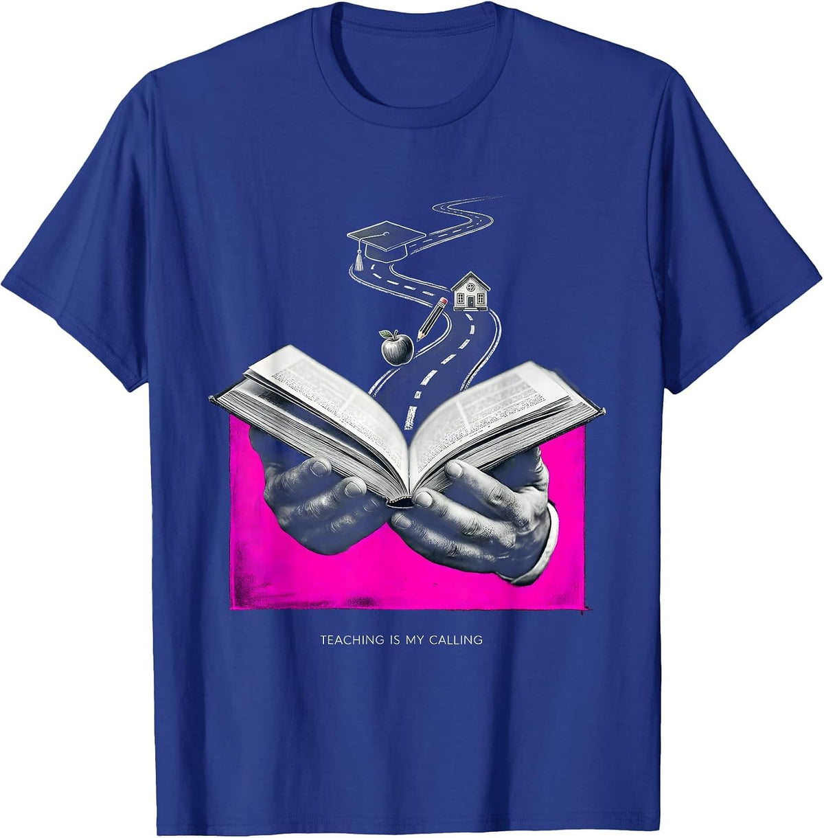 Teaching Passion Labor Day Education Journey Design T-Shirt - Royal Blue