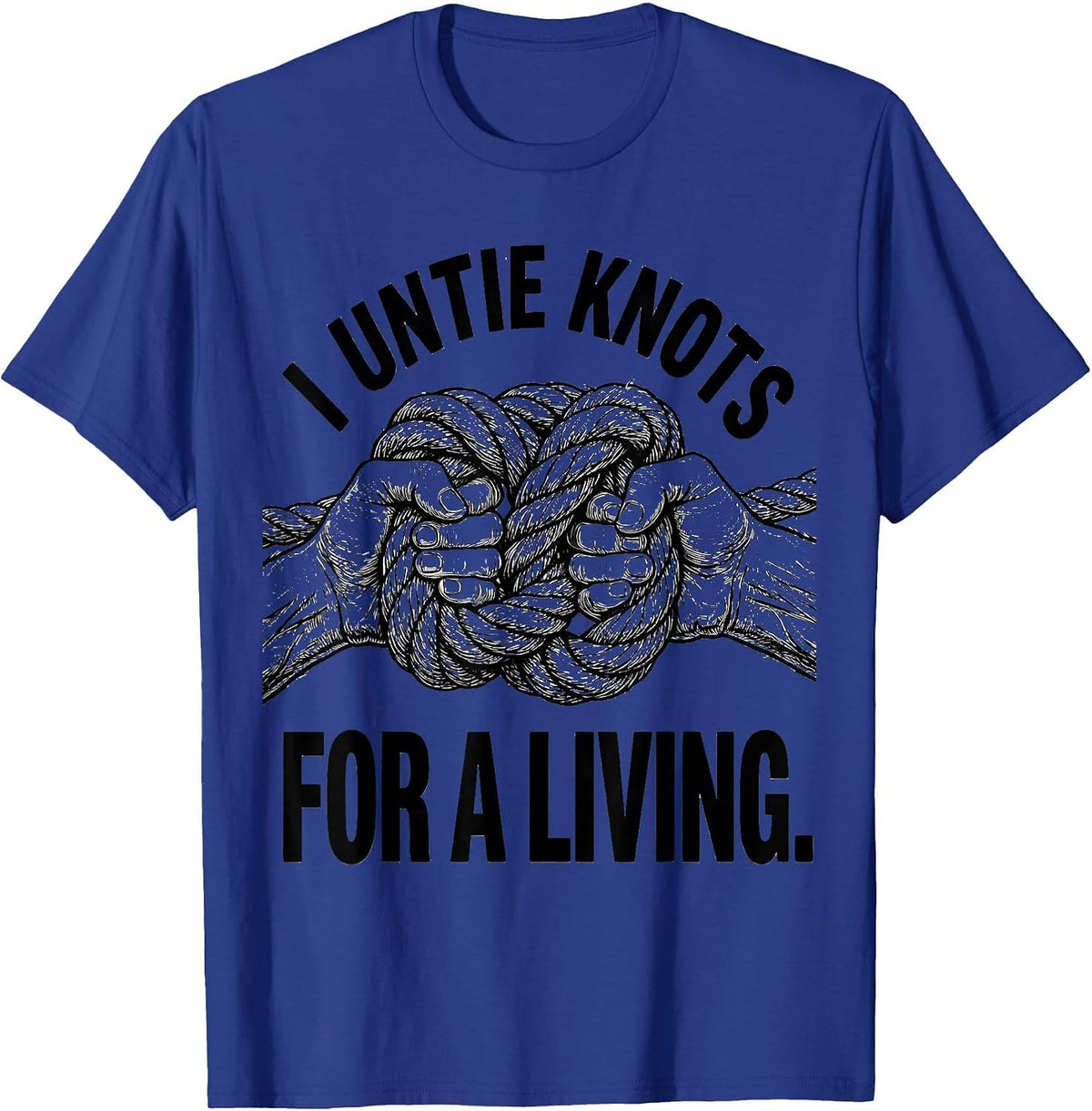 Men's I Untie Knots For A Living Funny Massage Therapist LMT Gift T-Shirt - Royal Blue