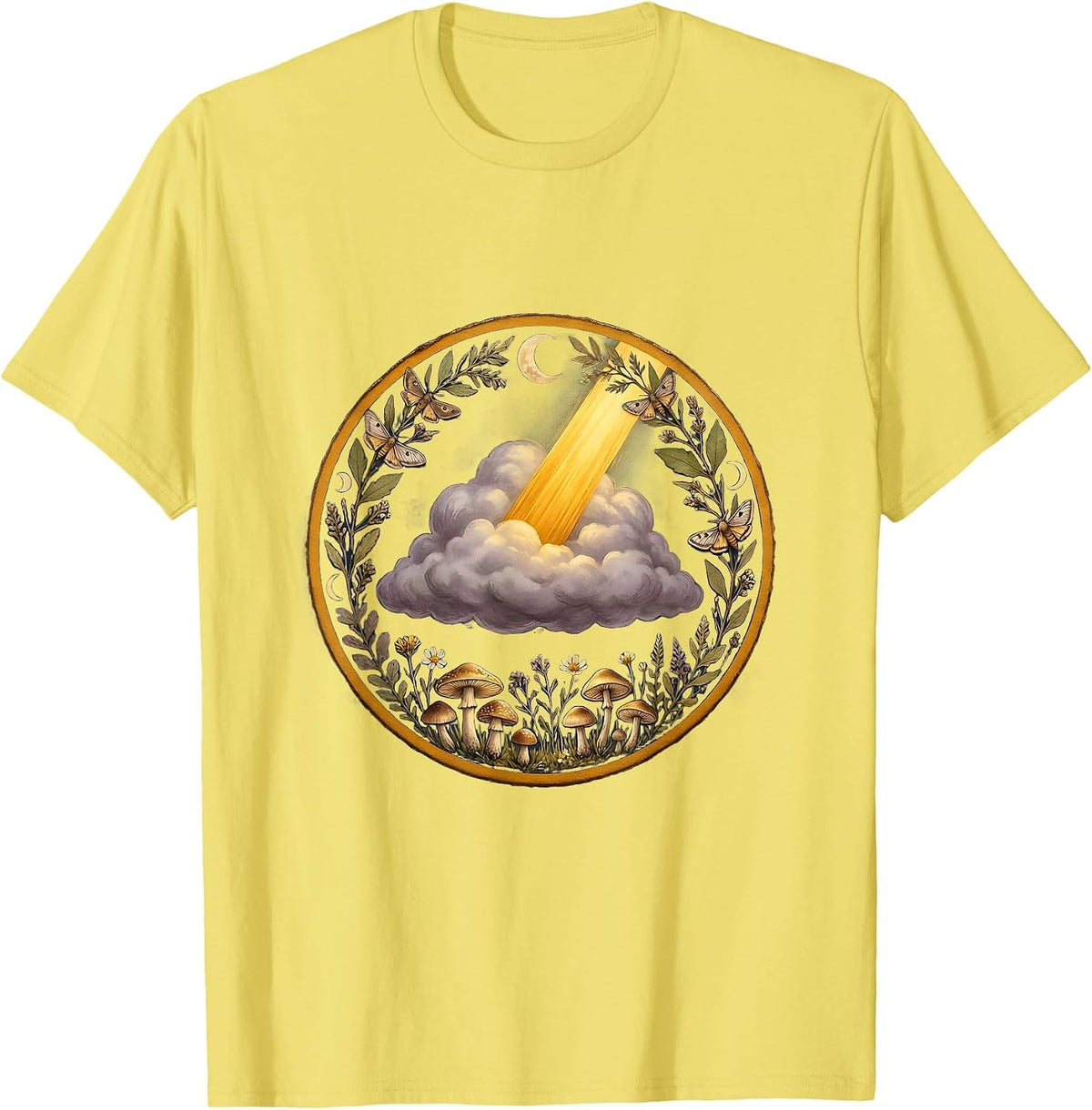 Men's Suicide Prevention Storm Cloud Ray of Hope Graphic T-Shirt - Lemon Yellow