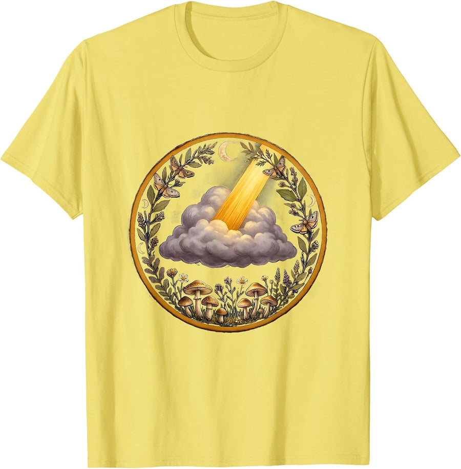 Men's Suicide Prevention Storm Cloud Ray of Hope Graphic T-Shirt - Lemon Yellow