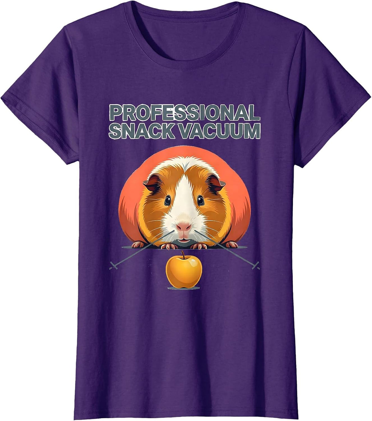 Professional Snack Vacuum Funny Pig Lover Guinea Pig Owner T-Shirt - Purple