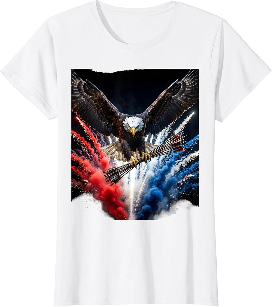 Women's Eagle Thirteen Arrows 250th Anniversary USA T-Shirt - White