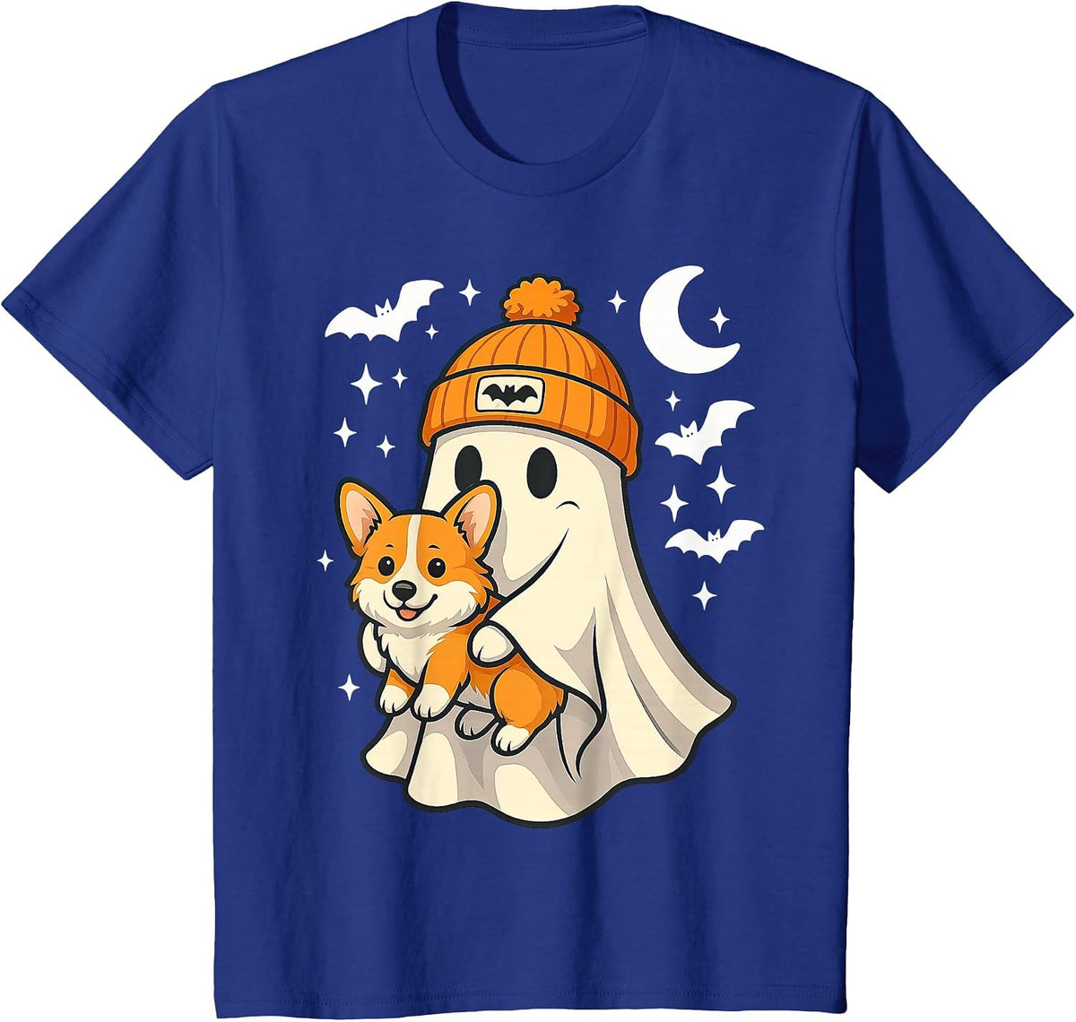 Ghost Pembroke Welsh Corgi Dog Lover Halloween Men Women T-Shirt - Royal Blue