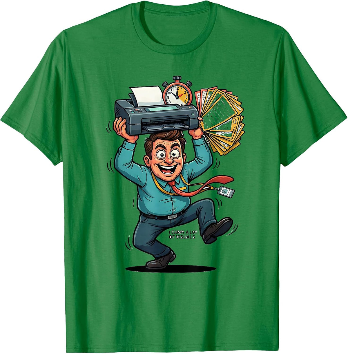 Men's I Carry A Lot Of Visuals Funny Special Education Teacher T-Shirt - Kelly Green
