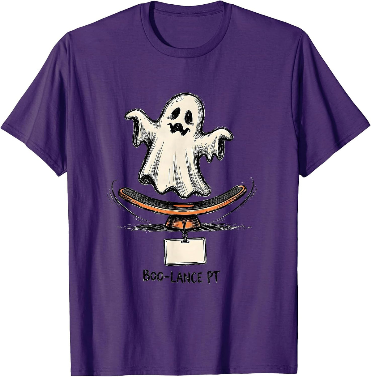 Boo-lance PT Funny Physical Therapy Halloween Therapist Gift T-Shirt - Purple