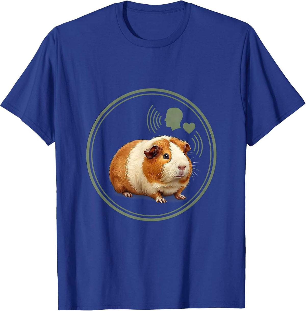 Men's Guinea Pig Emblem Pet Lover Funny Animal Humor T-Shirt - Royal Blue