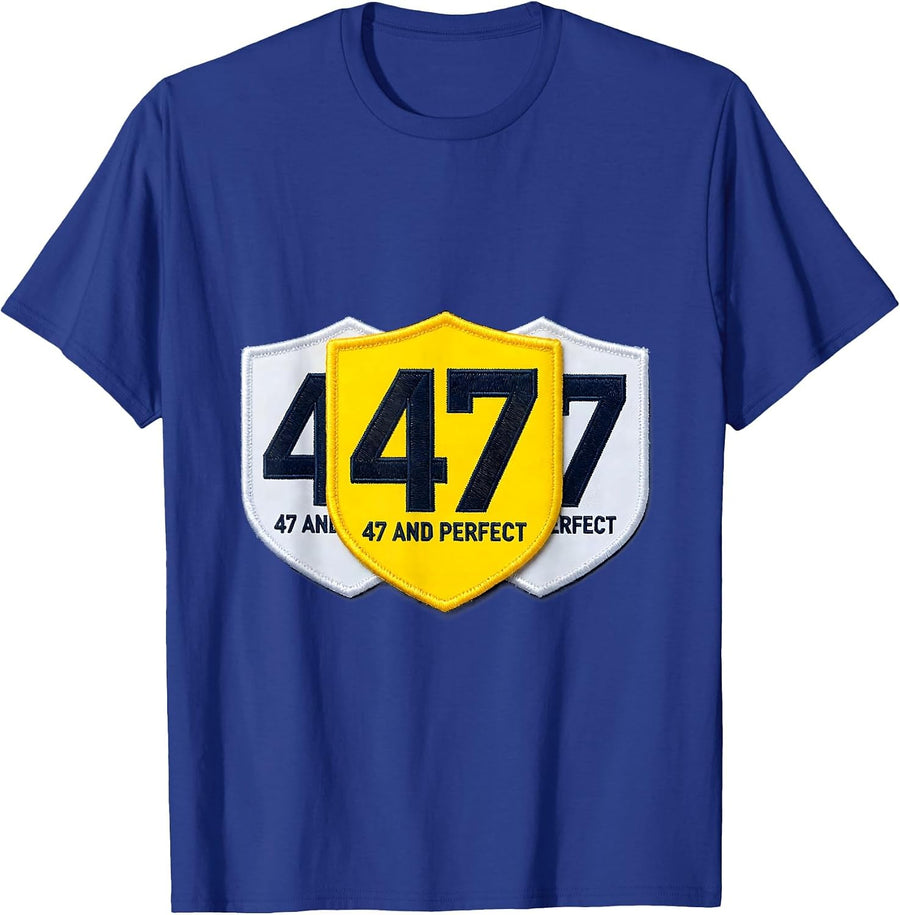 47 And Perfect Geometric Down Syndrome Awareness Homie Pride T-Shirt - Royal Blue