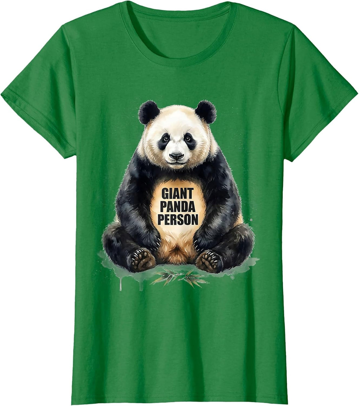 Giant Panda Person Cute Humor Panda Lover Gift T-Shirt - Kelly Green