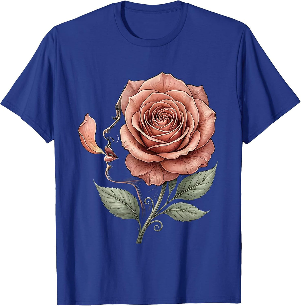 Speech Therapist Whispering Rose Graphic Design T-Shirt - Royal Blue