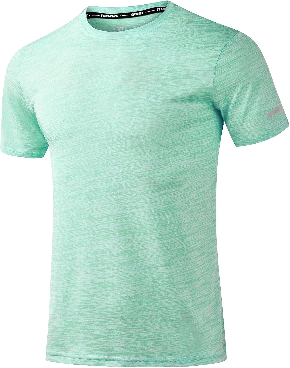 Men's Workout Shirts Quick Dry Moisture Wicking Athletic T-Shirts - Light Green