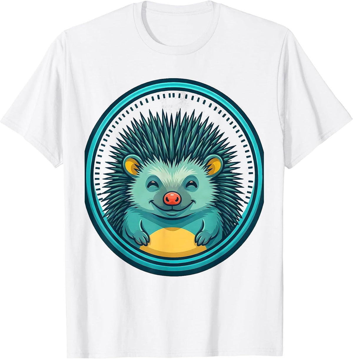 Men's Twinning Hedgehog Matching Sibling Best Friend Humor T-Shirt - White