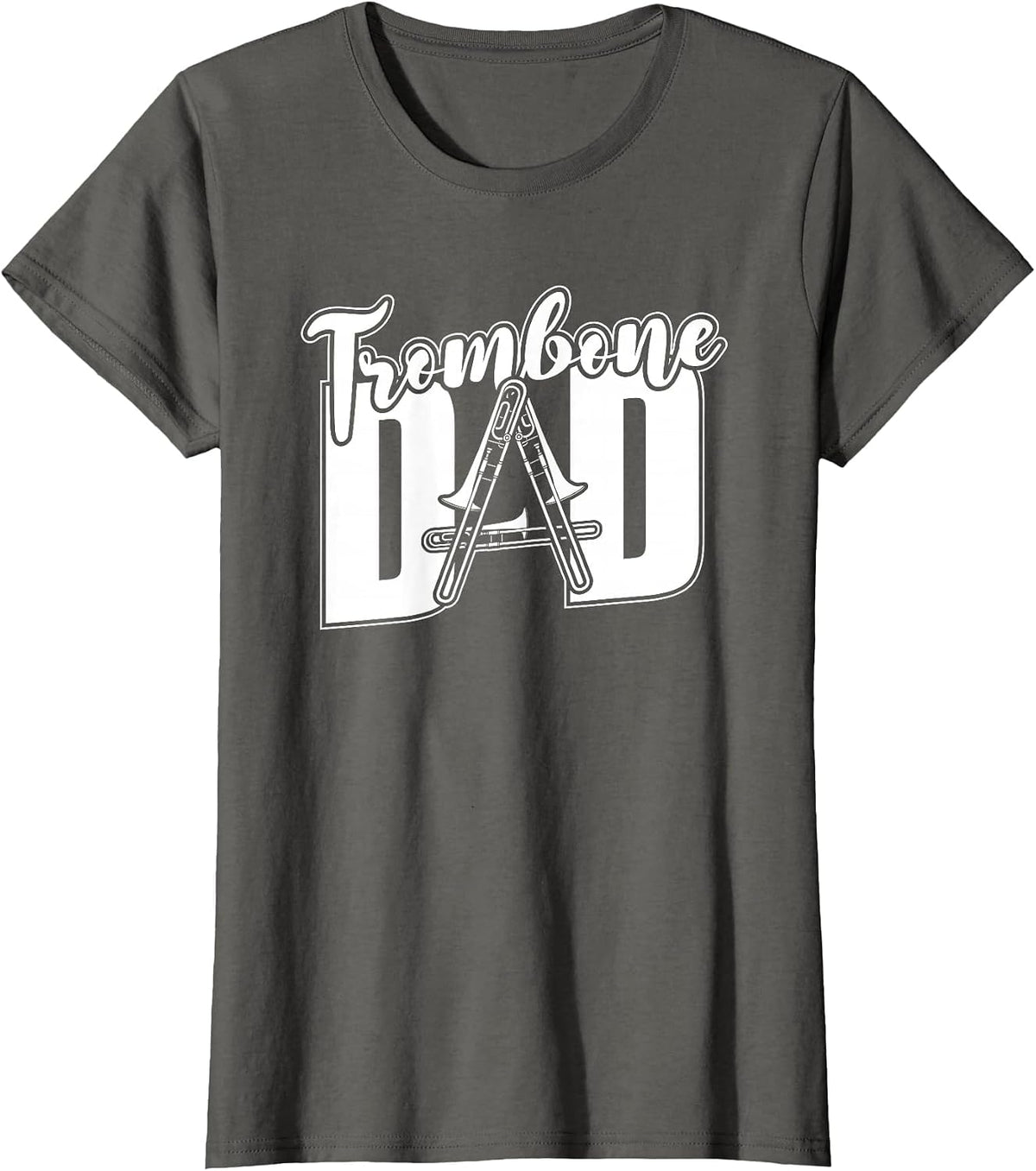 Trombonist Parade Marching Band Trombone - Trombone Dad T-Shirt - Asphalt Grey