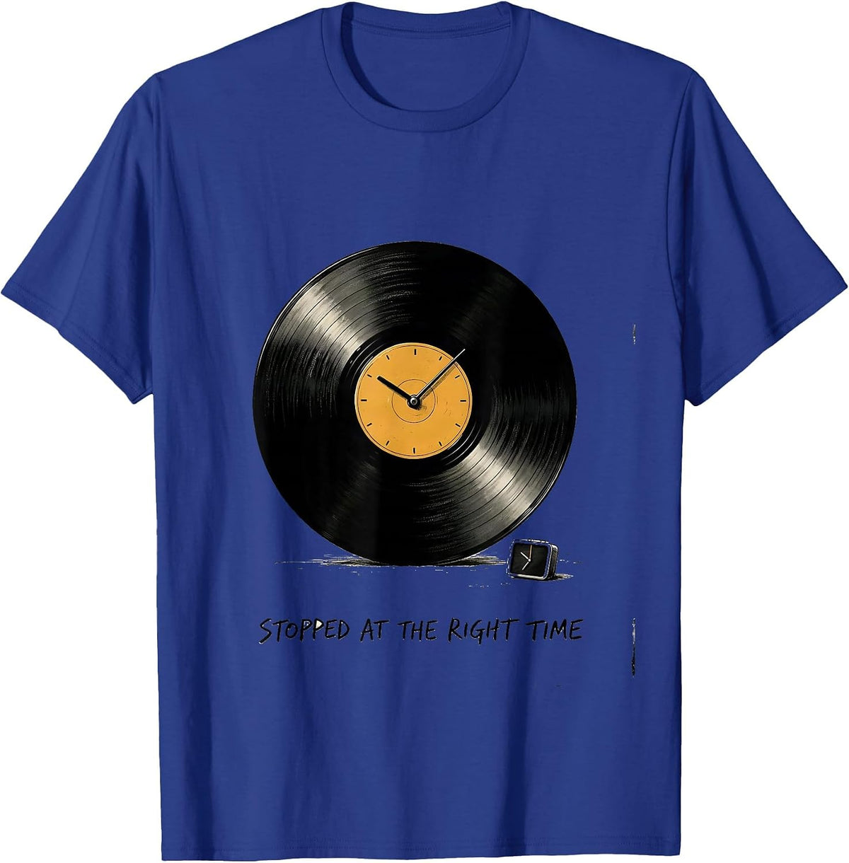 Men's Stopped At The Right Time Old School Hip Hop Nostalgia Rap T-Shirt - Royal Blue