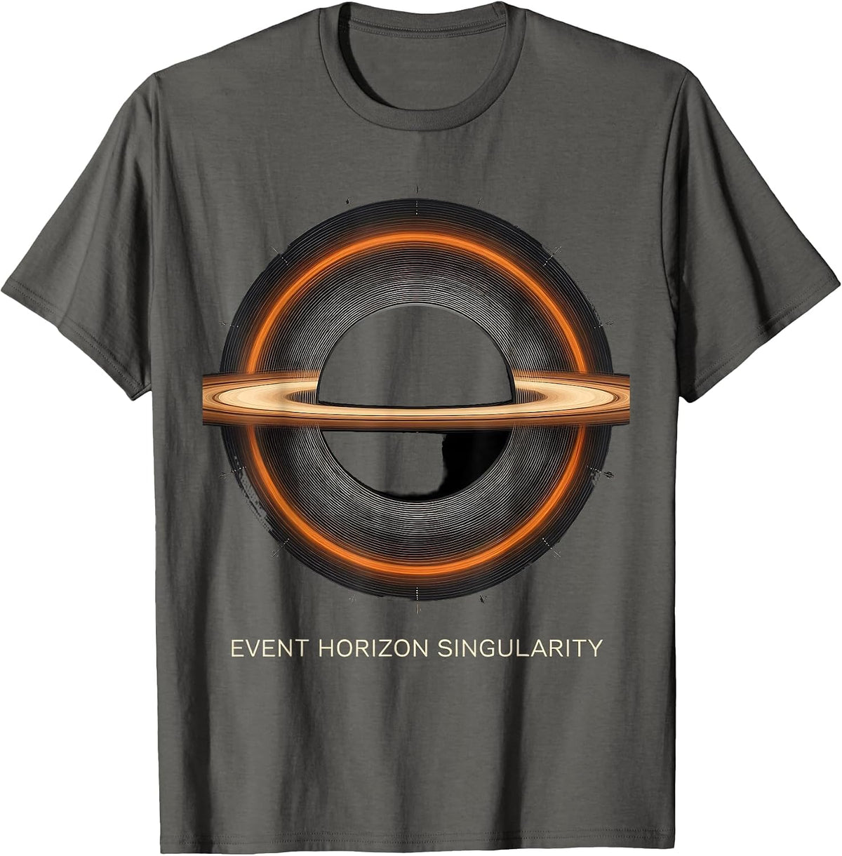 Event Horizon Singularity Astrophysics Physics Space Science T-Shirt - Asphalt Grey
