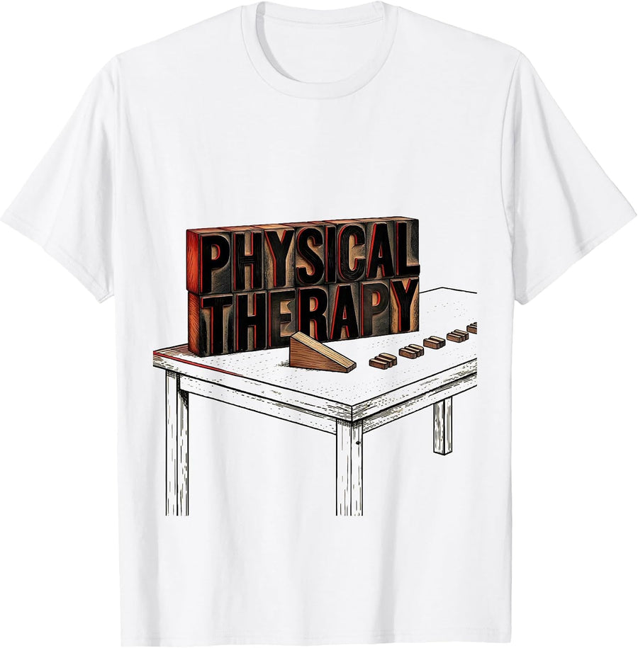 Men's Physical Therapy Occupational Therapist PT Month Work Wear T-Shirt - White