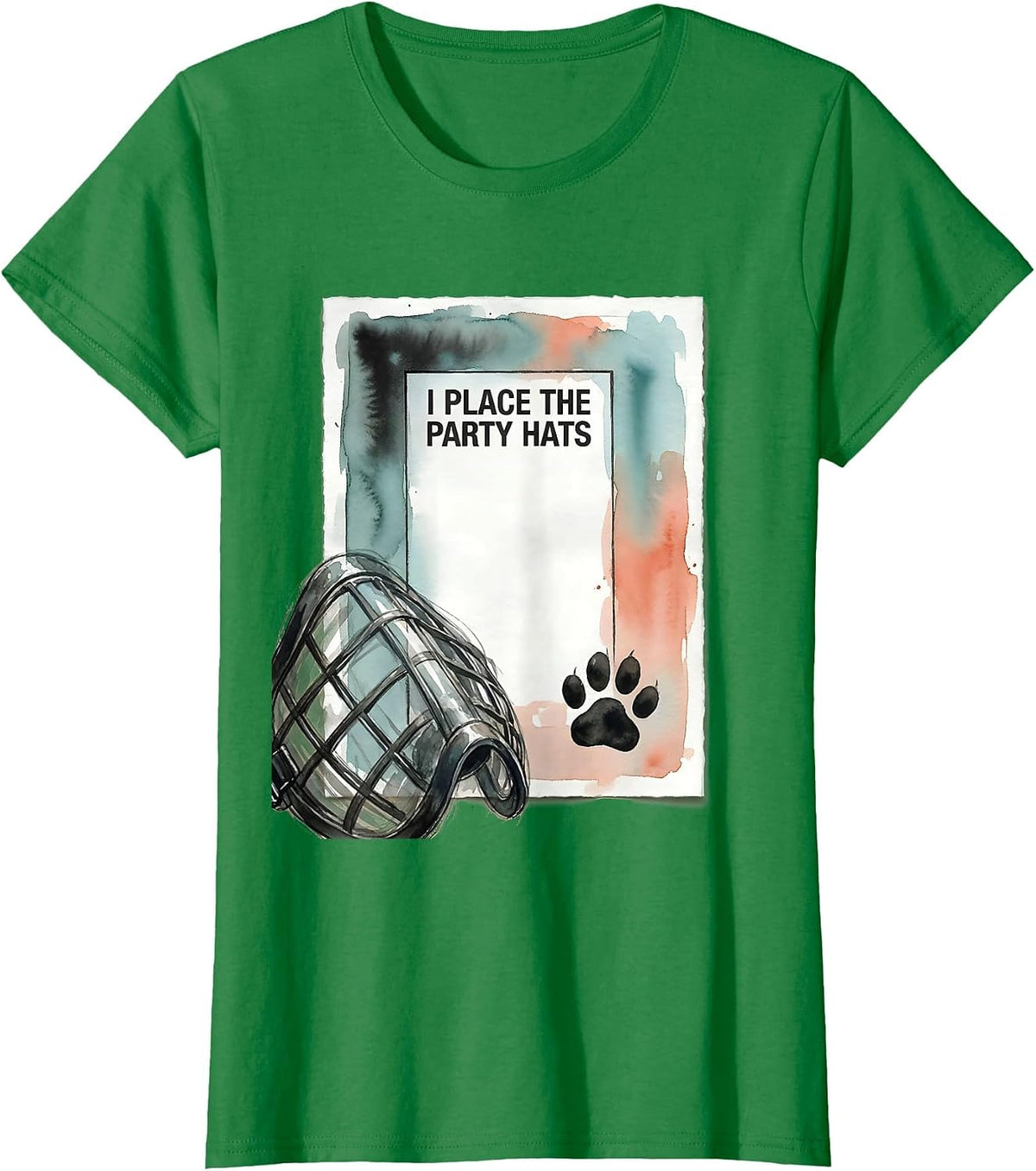Women's I Place The Party Hats Funny Veterinarian Vet Tech Gift T-Shirt - Kelly Green