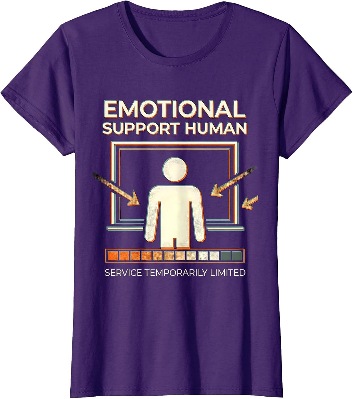Women's Emotional Support Human / Service Temporarily Limited T-Shirt - Purple