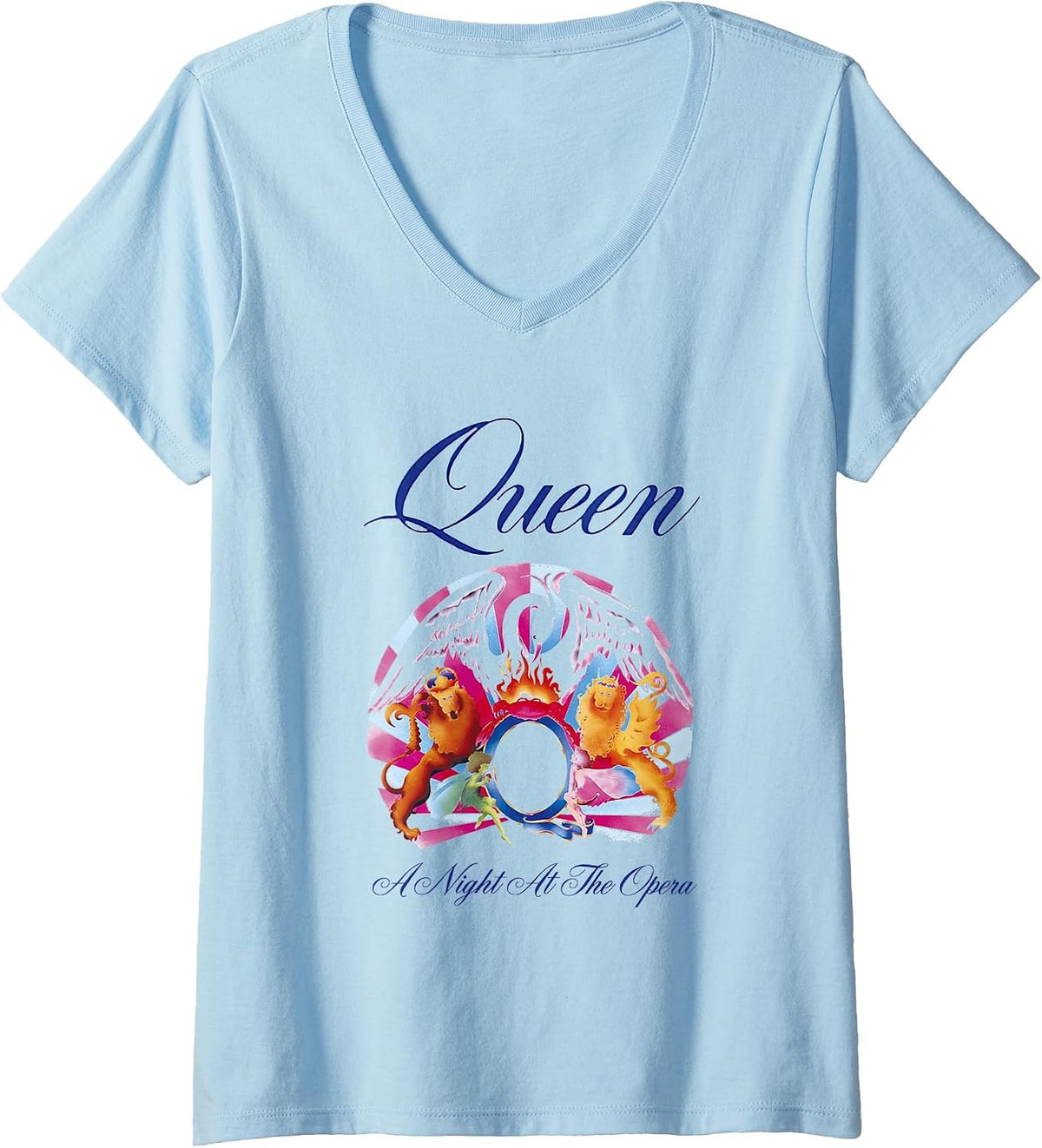 Women's Queen Night at The Opera V-Neck T-Shirt - Baby Blue