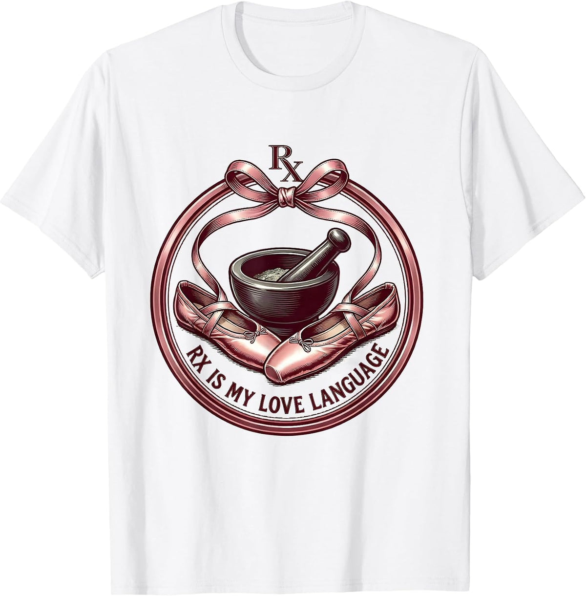 Men's RX Is My Love Language Pharmacy Technician Design T-Shirt - White
